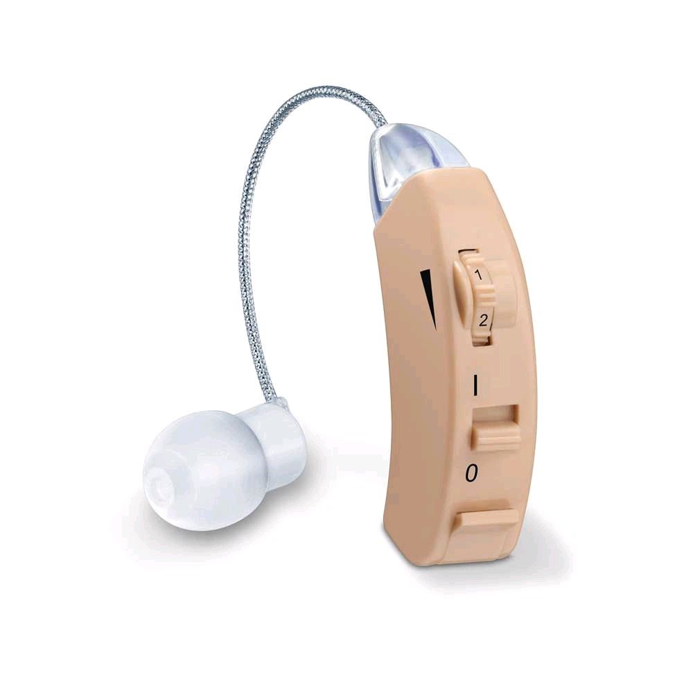 Beurer Hörverstärker HA 50, ergonomisches Hörgerät, 40db, 3 Aufsätze