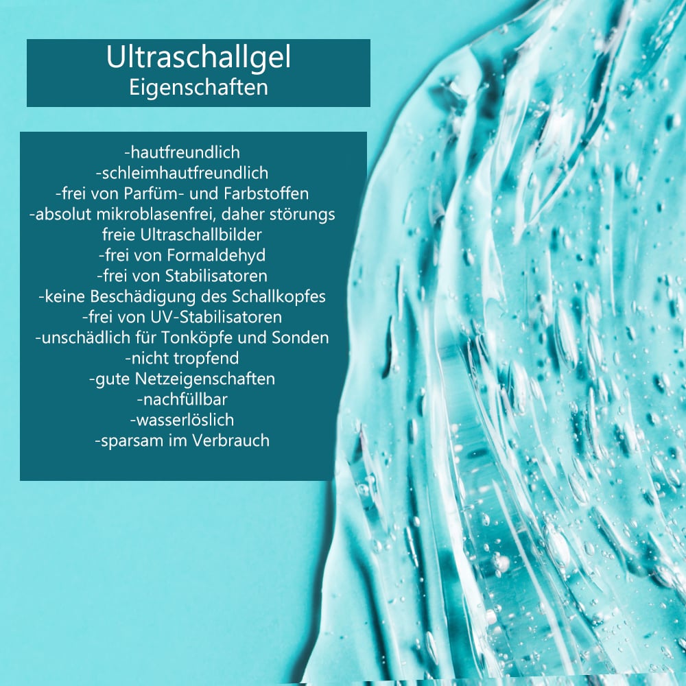 Ultraschallgel, Sonographiegel, Kontaktgel, Leitgel, Gel, 1.000 ml