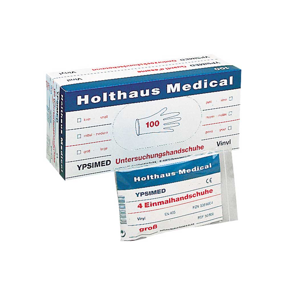 Holthaus Medical YPSIMED Vinylhandschuhe, 100 Stück, M