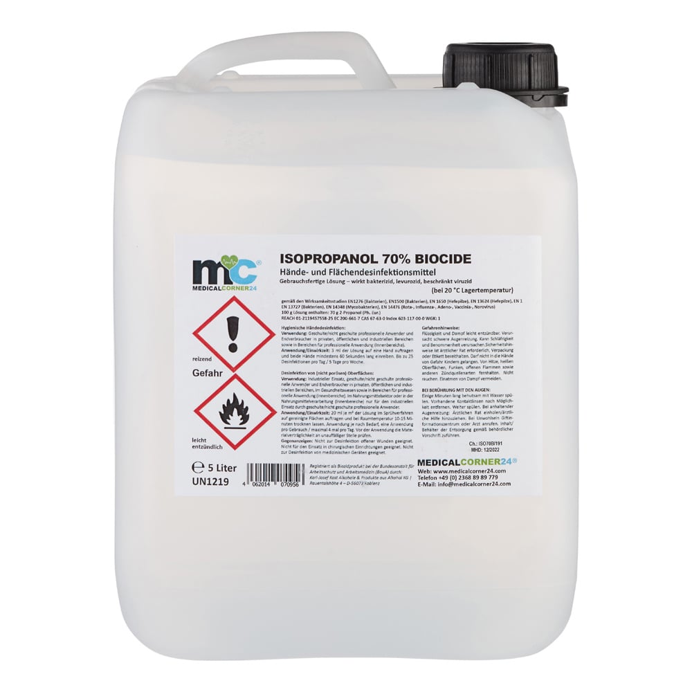 MC24® Hände- und Flächendesinfektion Biocide, 5 Liter Kanister
