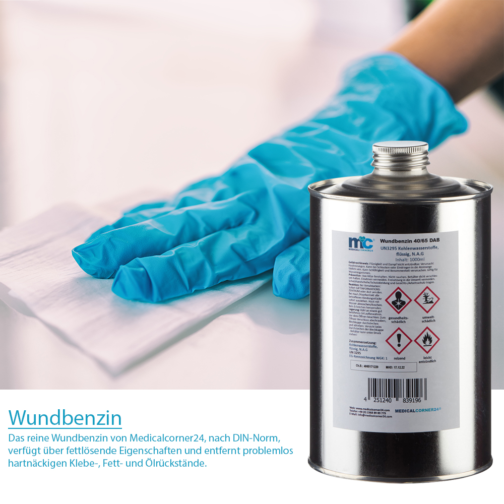 MC24 Wundbenzin 40/65, UN3295, flüssiges Lösungsmittel, 5 Liter