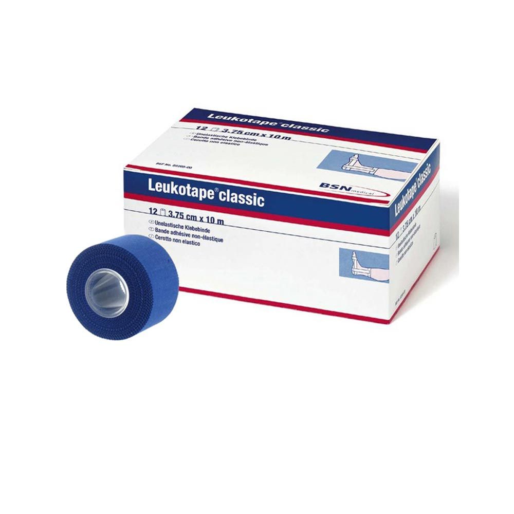 BSN medical Leukotape classic, Tapeverband 3,75cmx10m, 12 Rollen, blau